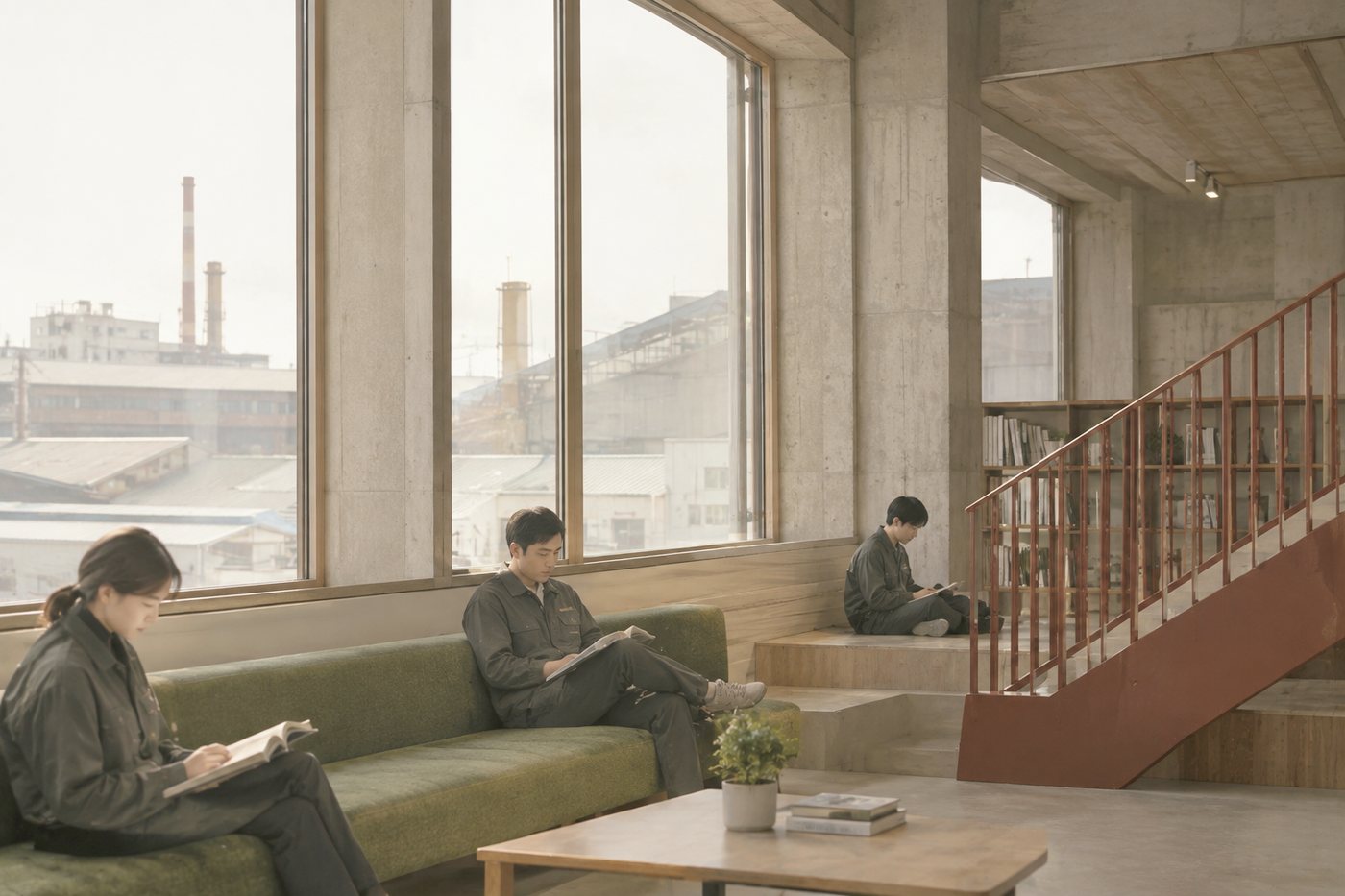 산업단지 안에 지어진 복합문화센터 내부